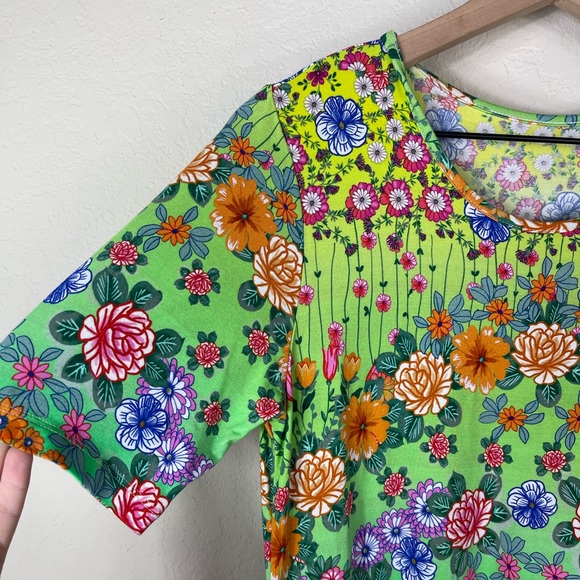 Johnny Was Rainbow Fields Bamboo Midi Swing Dress Tea Length Multicolor Size M - Picture 4 of 7